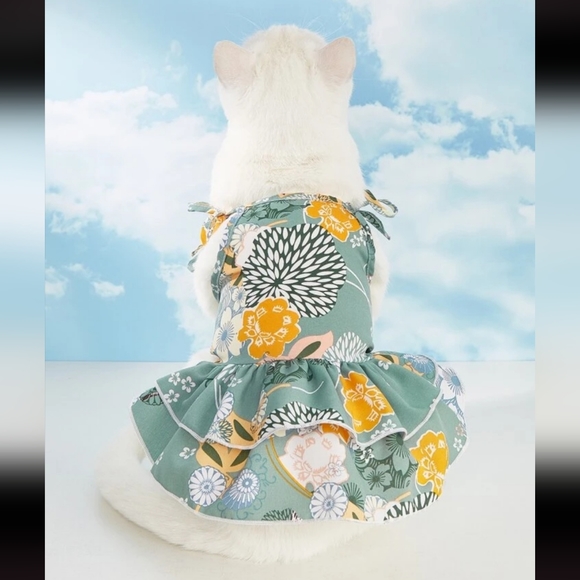 SHEIN Ruffle Dog or Cat Summer Dress | Size Medium - Picture 4 of 8